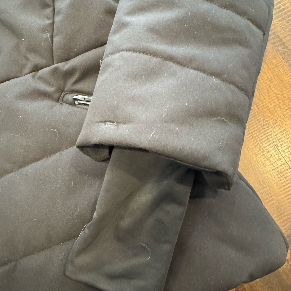 ASOS 4505 Black Ski jacket ~Fur hood with belted waist! ~Size 6 Petite! Gorgeous - Picture 4 of 15